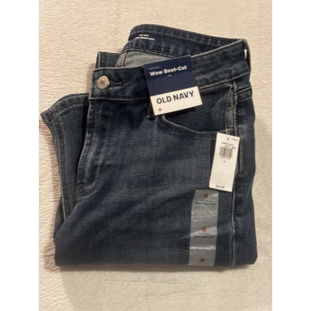 NEW Old Navy Jeans‎ Women's 0 Wow BootCut Stretch Med Wash Blue Denim